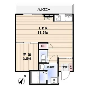 東京都中野区中央2丁目【マンション】の間取り