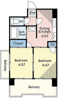 パラスト目黒3【4階】の間取り