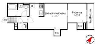 東京都渋谷区笹塚3丁目【アパート】の間取り