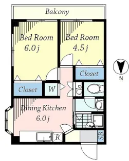 ハイツブラッサム【2階】の間取り