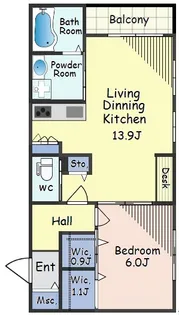 グランシャリオ三軒茶屋【1階】の間取り