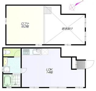 東京都中野区南台4丁目【アパート】の間取り