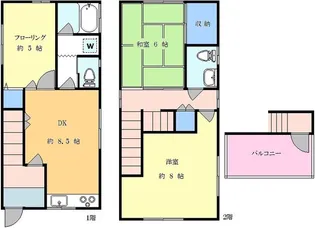東京都世田谷区若林1丁目【一戸建】の間取り