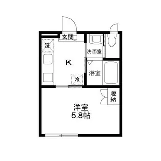 東京都渋谷区西原1丁目【アパート】の間取り