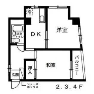 カサ・デ・大原【3階】の間取り