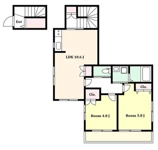 ローゼソレイユ【2階】の間取り