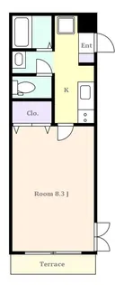 エスク等々力【1階】の間取り