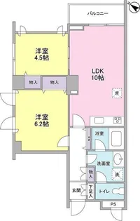 東京都世田谷区三軒茶屋2丁目【マンション】の間取り