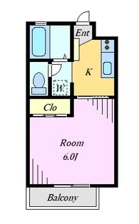 アパートメントハウスアオキ【1階】の間取り