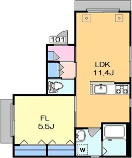 Maison Duex【1階】の間取り