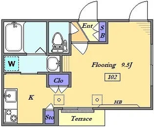 COURAGE三軒茶屋【1階】の間取り