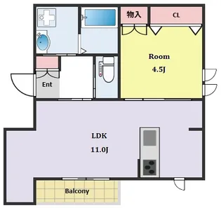 クアトレ北沢【2階】の間取り