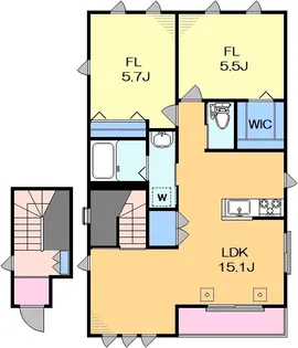 テラス瀬田【2階】の間取り