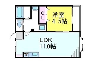 貢栄ハイツ【1階】の間取り