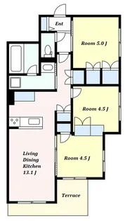 スターレジデンス八雲【1階】の間取り