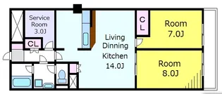 プレジデント武蔵野【6階】の間取り