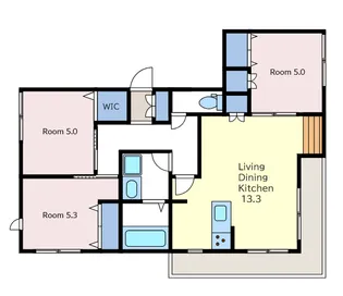 ミシュケート国立【3階】の間取り