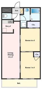 プレパルク【2階】の間取り