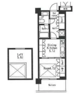 エクセラ三軒茶屋【3階】の間取り