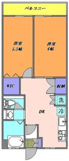 自由が丘第6コーポ【1階】の間取り