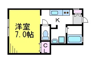 ハイツグリーン【1階】の間取り