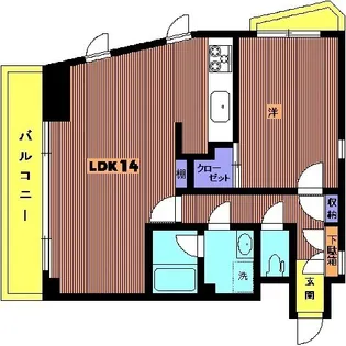 ショオマン若林【2階】の間取り