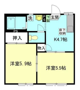 フラッツ・コジマ【1階】の間取り