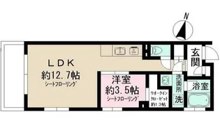 Admiral Himonya【302号室】の間取り