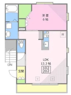 レスポワール【102号室】の間取り