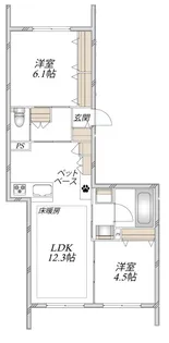 La Maison Mate 壱番館【1階】の間取り