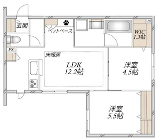 La Maison Mate 壱番館【1階】の間取り