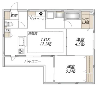 La Maison Mate 壱番館【2階】の間取り