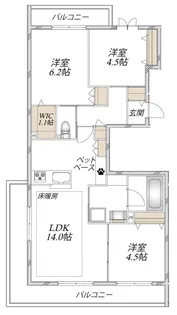 La Maison Mate 壱番館【2階】の間取り