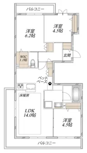 La Maison Mate 壱番館【3階】の間取り