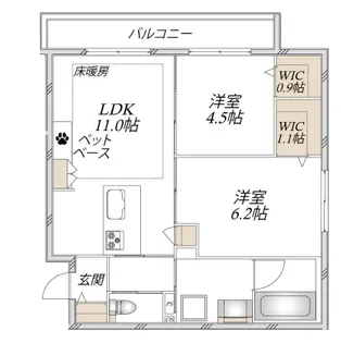 La Maison Mate 壱番館【3階】の間取り
