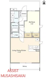 L’sresidence武蔵境【2階】の間取り