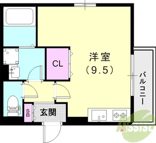 大阪府箕面市西小路5丁目【アパート】の間取り