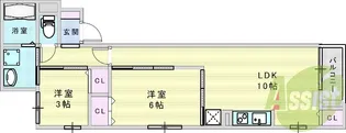 ヴィラ オーブ − K【1階】の間取り