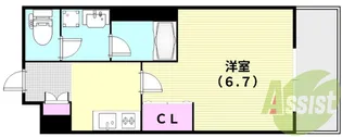 ウェルスクエア池田井口堂【1階】の間取り