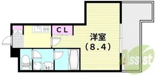 ウェルスクエア池田井口堂【1階】の間取り