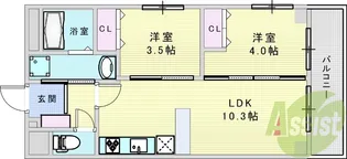 グランジュテ寺畑【5階】の間取り