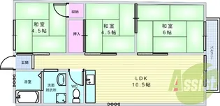 プレジール村上【2階】の間取り