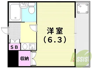 シャトー栄根Ⅱ【3階】の間取り