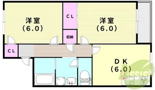 La Vida花屋敷【2階】の間取り