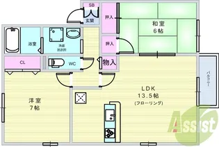 エクセルクシロ【203号室】の間取り