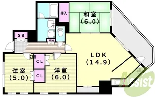 セラフ豊中向丘壱番館【7階】の間取り