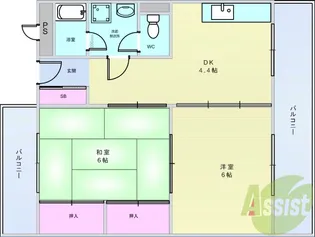 ヴィラひばりヶ丘【3階】の間取り