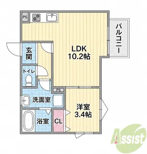 (仮称)La-Crea池田リーフィア【3階】の間取り