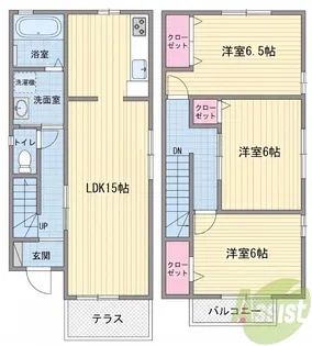 町側タウンハウスB棟【06号室】の間取り