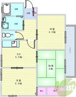 コーポカルプ【201号室】の間取り